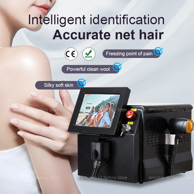 

2024 Best Ice Depilation 808nm Diode Laser Hair Removal Machine 3 Wavelength Painless Permanent Hair Remove Epilator