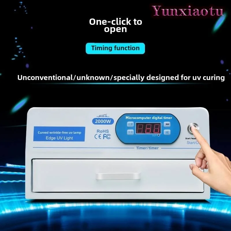220V 110V Drawer LED UV Curing Light Lamp Box 2000W with Timer for Mobile Phone Curved Screen LCD OCA Glue Circuit Board