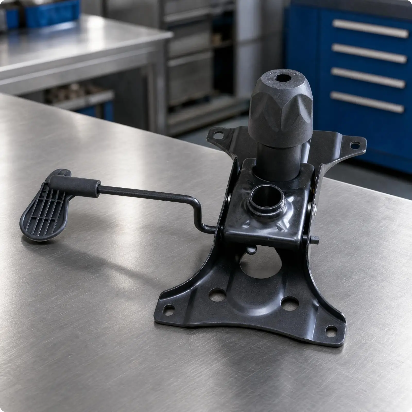 Chair Height Adjustment Mechanism Replacement Swivel Tilt Steel Mounting Plate with Control Lever for Office Computer Desk Chair