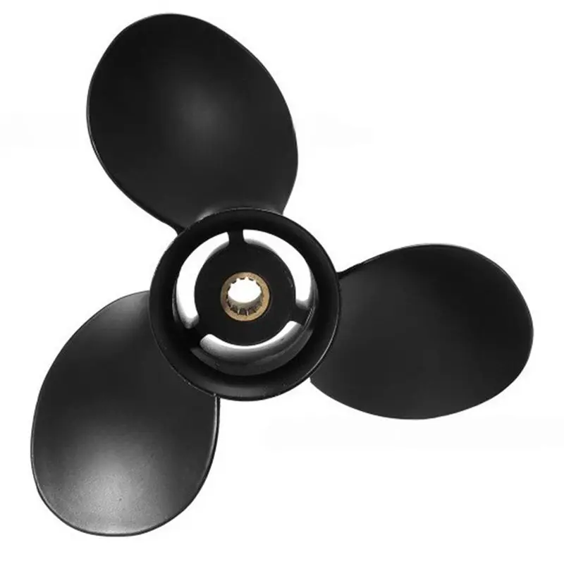 For Evinrude Johnson BRP 8-15HP Outboard Propeller 13 Spline Tooths Black 3 Blades 174950 9 1/4 X 10-X59A