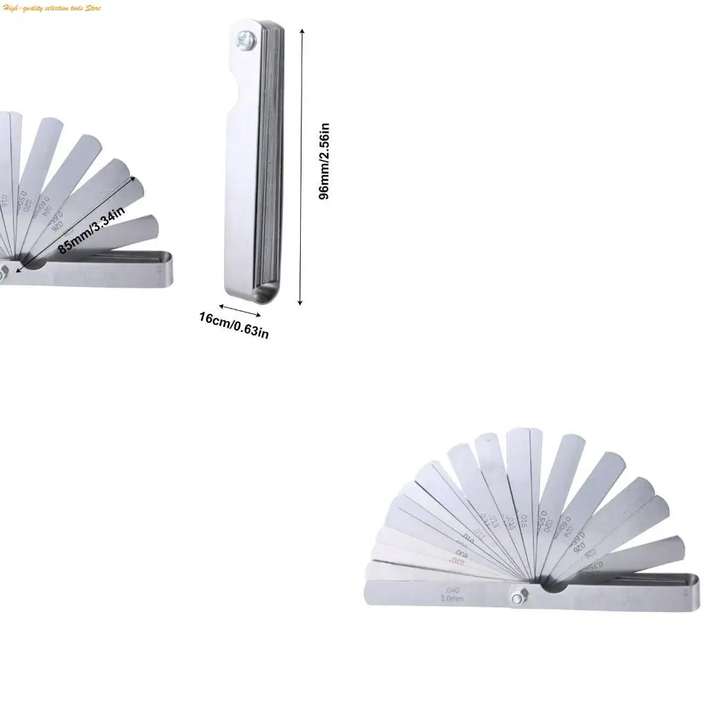 203F 32 Pieces Steel Feeler Gauge Double Marked Metric and Imperials Measuring Tool Feeler Ruler Measure Tool
