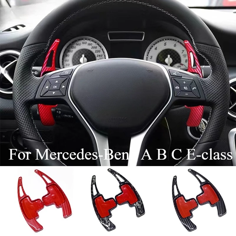 For Mercedes-Benz A B E-class Paddle Shifter GLA GLC Class Extended Carbon Fiber Modification Chassis Parts Accessories