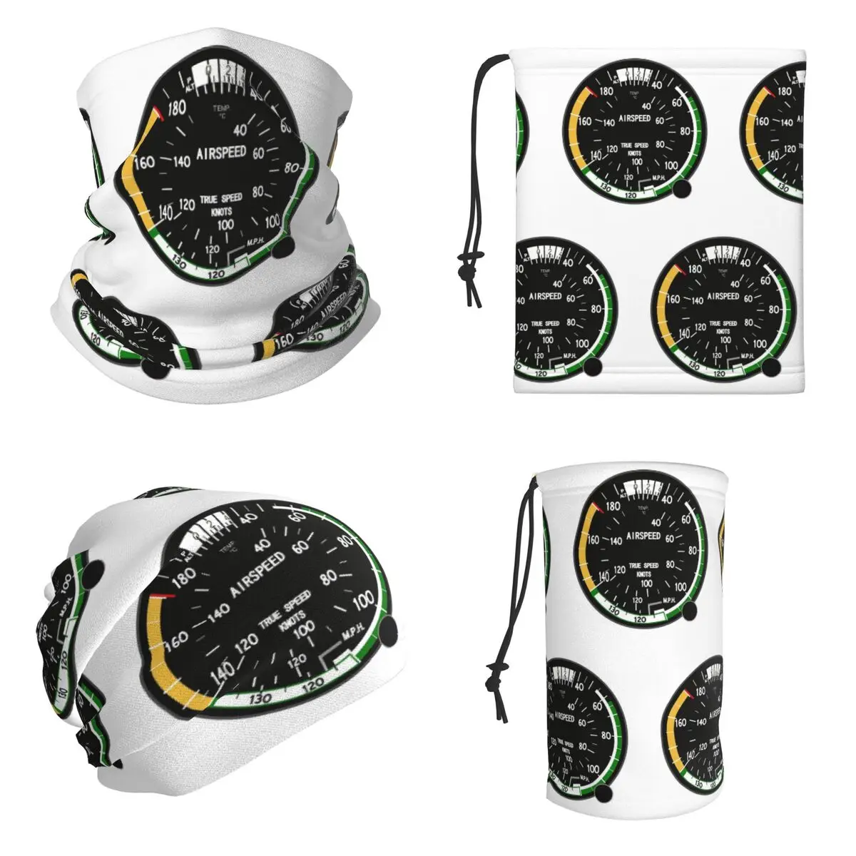 Aircraft Speed Indicator Bandana Neck Cover Printed Wrap Scarf Running Balaclava Unisex Adult Washable