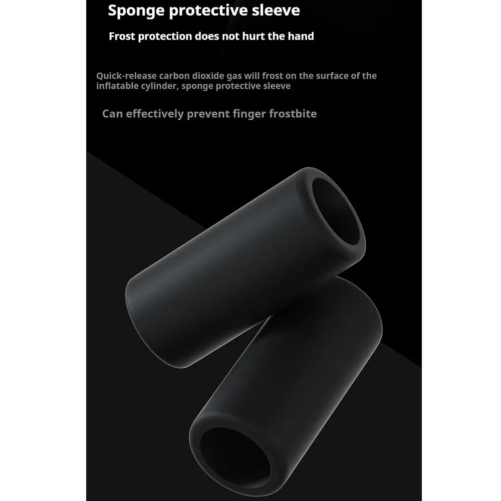 Aluminum Alloy CO2 Mini Pump Presta Valves Automatic Safety Bike Pump Nozzle with Protective Sleeve
