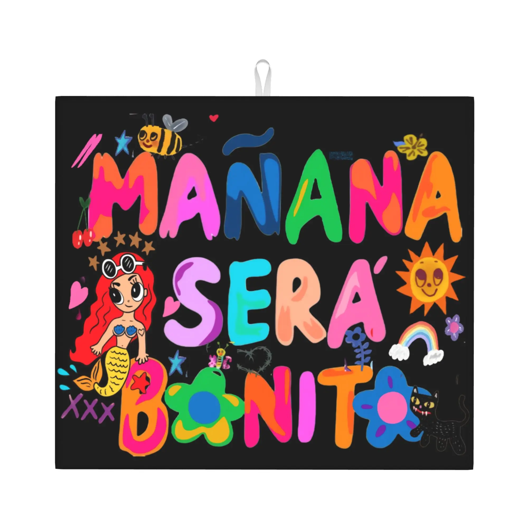 Colombian Singer Karol G Manana Sera Bonito Non‑Slip Waterproof Absorbent Barware Tableware Oil Proof Drying Mat For Kitchen