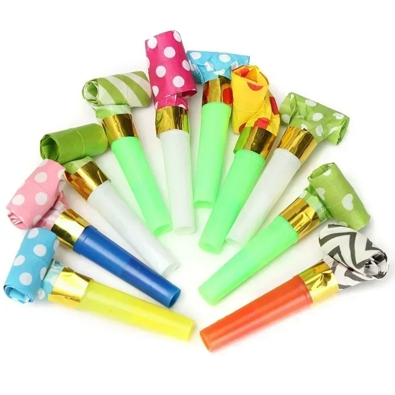 100pcs เด็กเกมนกหวีดวันเกิดสนุก Polka Dot Whistle PARTY Favors Loot กระเป๋า Stuffers เสียงทําของเล่น