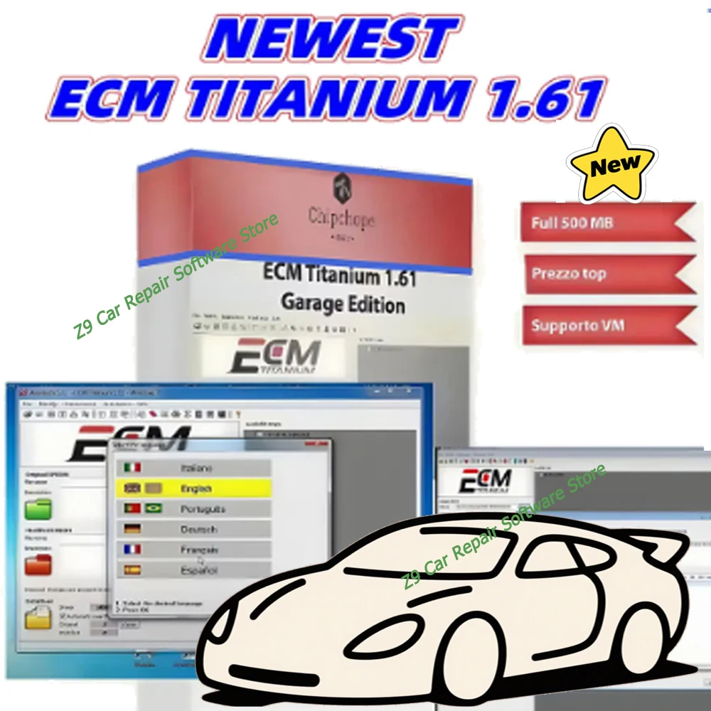 2025 NEW ECUsafe 2.0 Car Tool Clear Airbag Immo off IMMO Killer V1.1 IMMO Universal Decoding V3.2 Winols 4.7 ECM Titanium 1.61