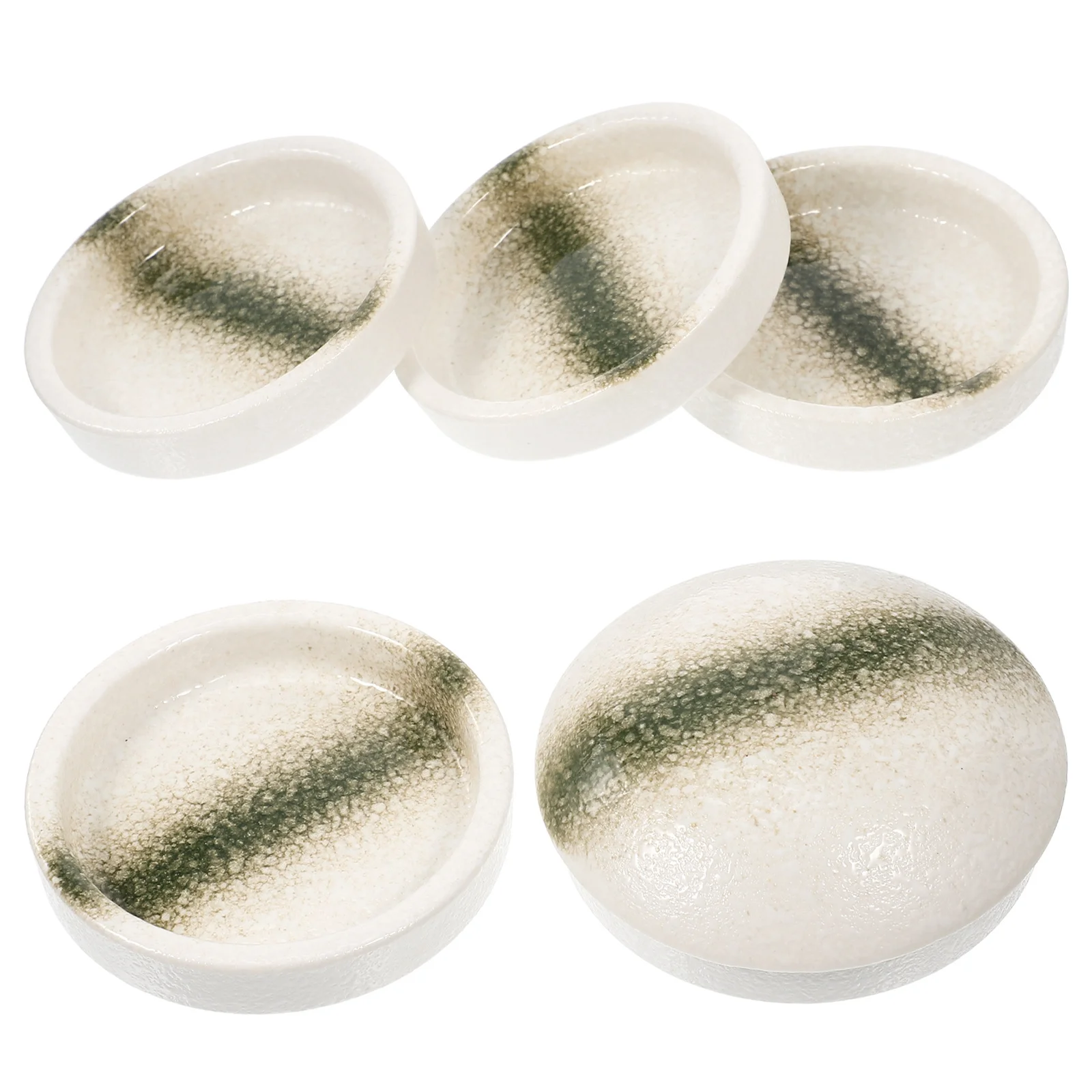 

1Set 5-Layer Ceramic Watercolor Palettes Reliable Safe Color Mixing Plates for Oil Painting Ink DIY Art Projects Decorative