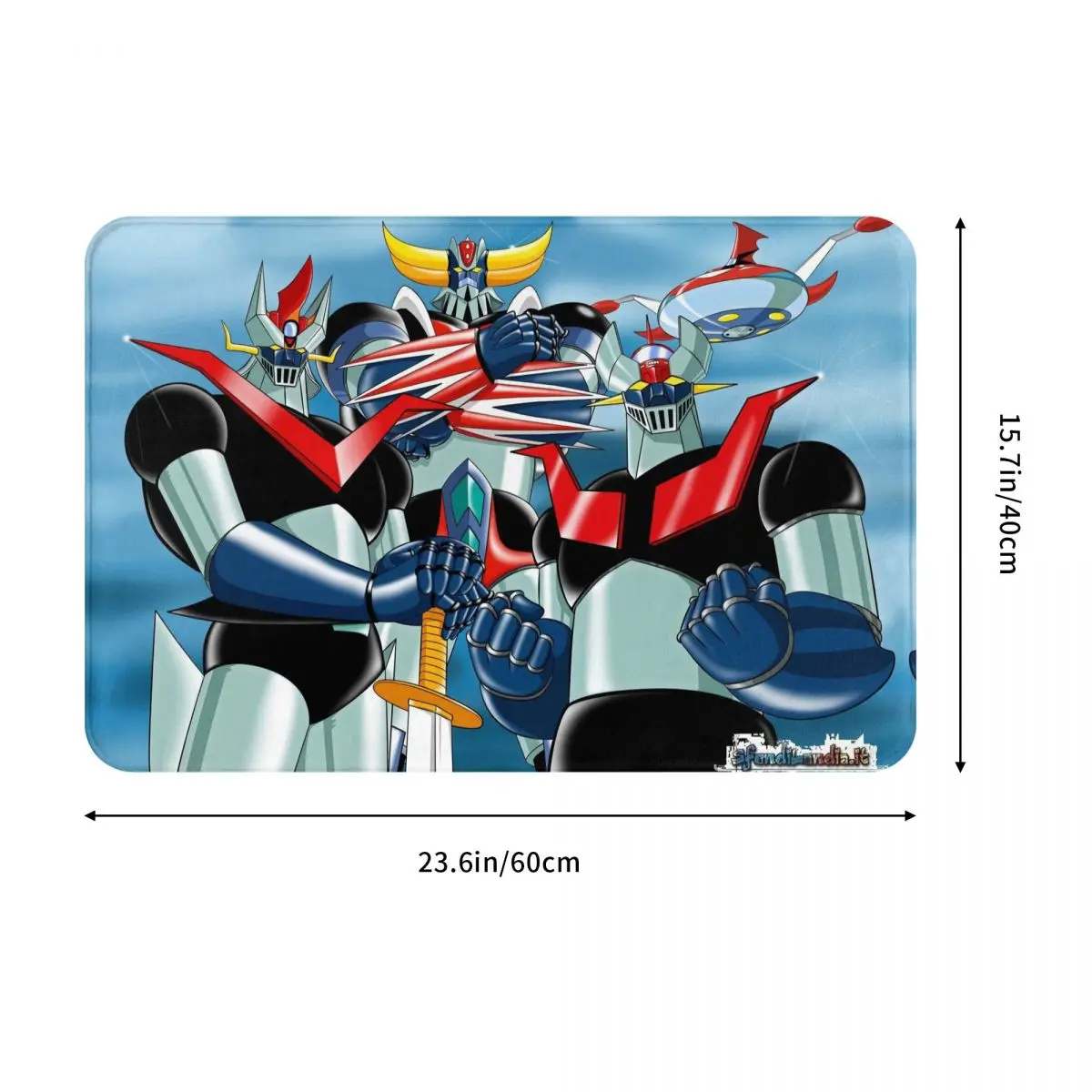 UFO Robot Grendizer Bath Non-Slip Carpet Robot Team Bedroom Mat Entrance Door Doormat Home Decor Rug