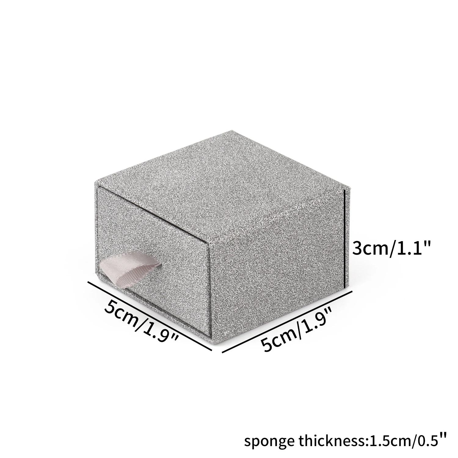 Shiny Silver Kraft Paper Jewelry Box Set
