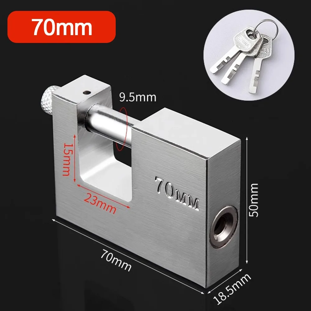 أقفال مفيدة من الفولاذ المقاوم للصدأ شديدة التحمل مضادة للقطع ومضادة للضرب ومضادة للسرقة مع مفاتيح أقفال بوابة الأمان #1