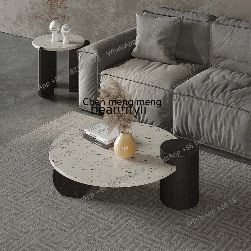 ss8350 Terrazzo household coffee table round living room, small table