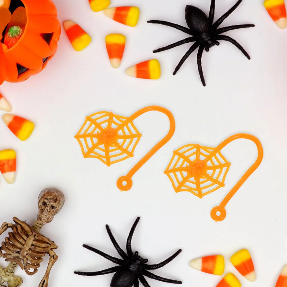 50個入り ハンドスパイダーウェブ ハロウィン キッズ TPR ストレッチ キッズ感覚遊び ハロウィンパーティーの記念品 楽しい壁登り エラスティック
