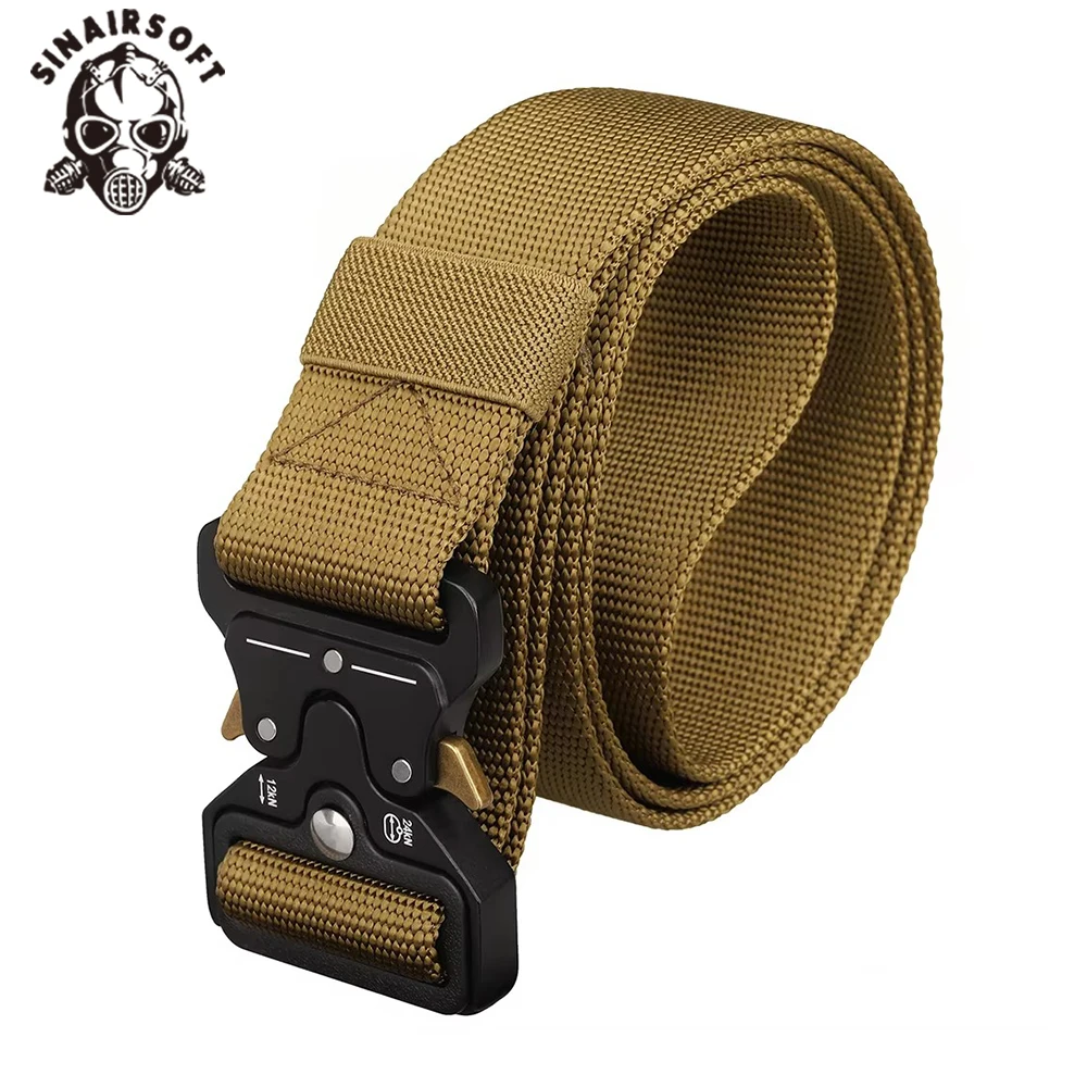 Tactical Belt Men Thicken Metal Buckle Sturdy Nylon Belt Outdoor Training Field Survival Hunting accessories