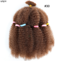Ombre Afro Kinky Crochet Hair Bulk Synthetic Hair Briads 12inch/30.48cm Short Marley Braids Ombre 1B 4 613 27 30 Burgundy Colors