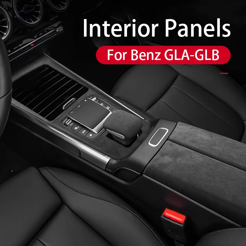 

For Mercedes Benz GLA X156 GLB X247 2020-2023 Suede Gear Knob Cover Non Slip Shift Knob Cover Handle Protection Cover Accessorie