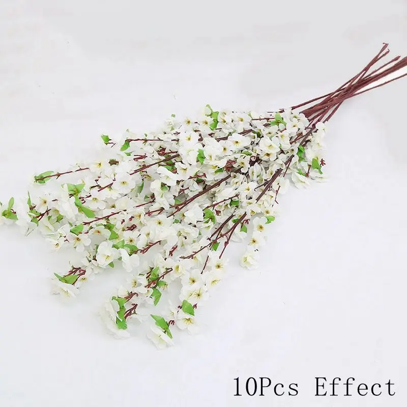 Sakura Kunstbloemen Boeket voor Tuinfeest Bruiloft Huwelijk Decoratie Thuis Kamer Decor Nep Bloemen Tafelvaas Ornament