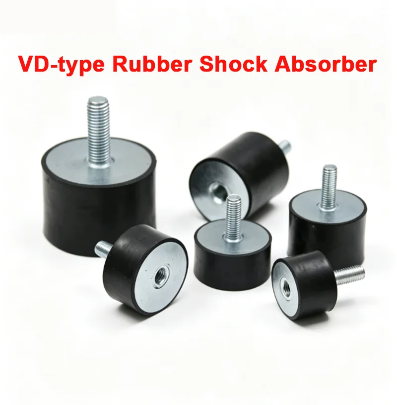 M3-M10 VD Type Rubber Anti-Vibration Mount Silentblock Damper Male Female Thread Rubber Shock Absorber for Industrial Equipment