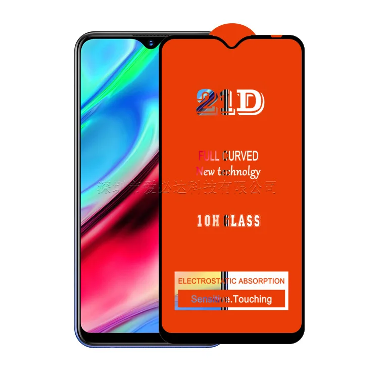 2 قطعة منحني الزجاج المقسى ل فيفو Y93 غطاء كامل 11H فيلم واقية حامي الشاشة ل فيفو y93