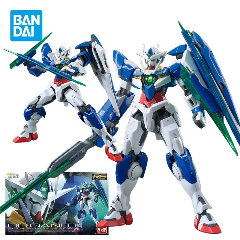 

BANDAI RG GNT-0000 Qan-T Action Figures Mobile Suit Gundam EXA Anime Toys for Boys Gifts for Boys Original Box Collection