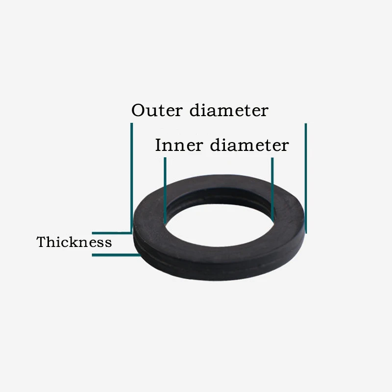 1~50pcs Outer Diameter: 12~438mm Thickness: 2mm 3mm Black Silicone Gasket Circular Flat Washer Flange Sealing O-ring Gasket