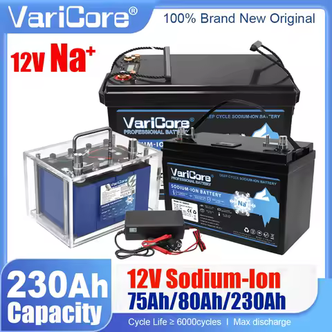 12V/15.6v 80Ah 230Ah Sodium ion Rechargeable Battery pack Low Temperature Resistant for RV Electric Car Golf Cart Off Grid Solar