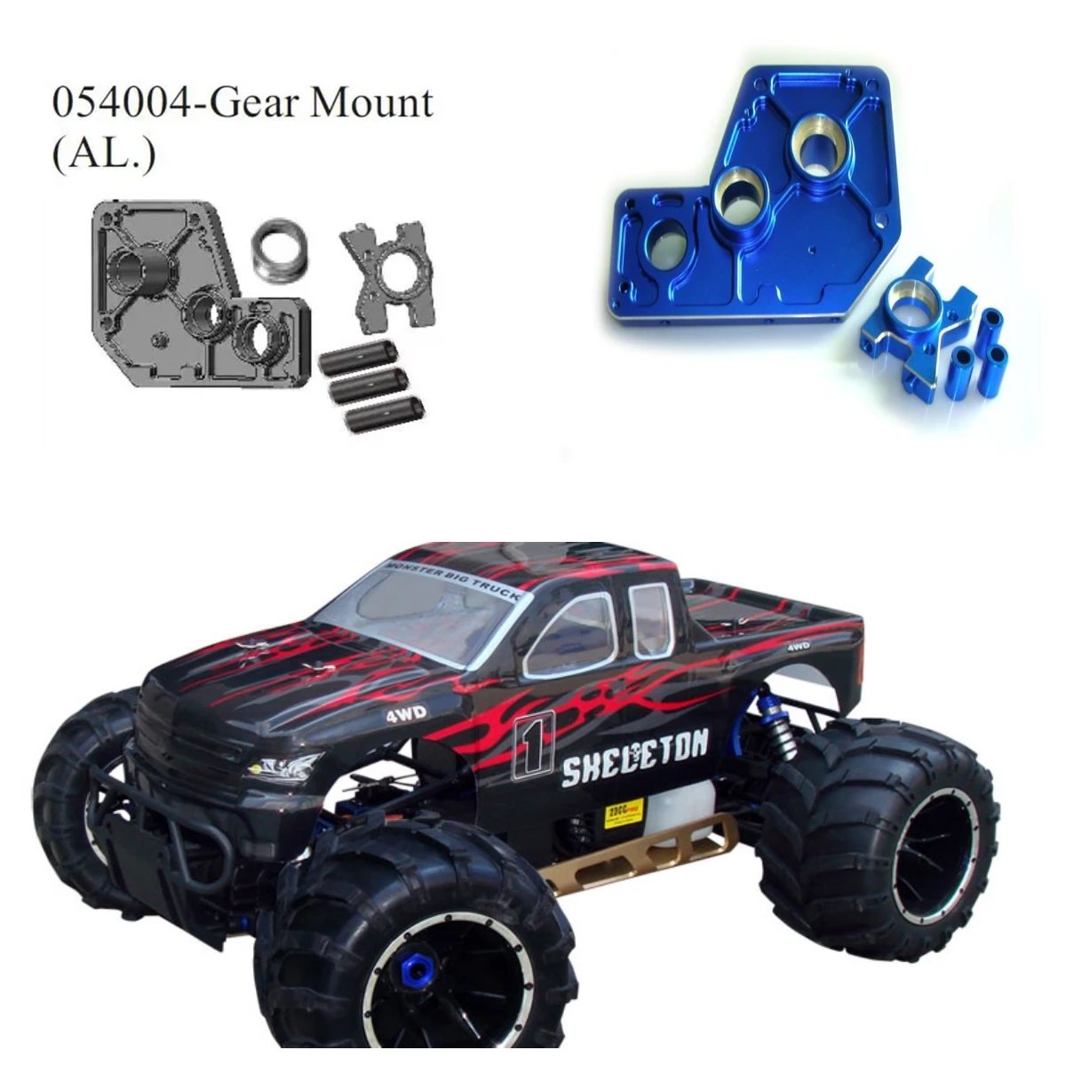 HSP RC car upgradeable spare parts attachment  1/5 OFF road vehicle truck 94050 (part number) 054004)