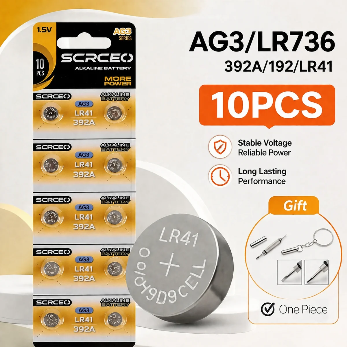 Alkaline Button Coin Cell Battery LR41 AG3 L736 392 384 192 1.5V 2-10PCS Replacement for Watch Calculator Toy