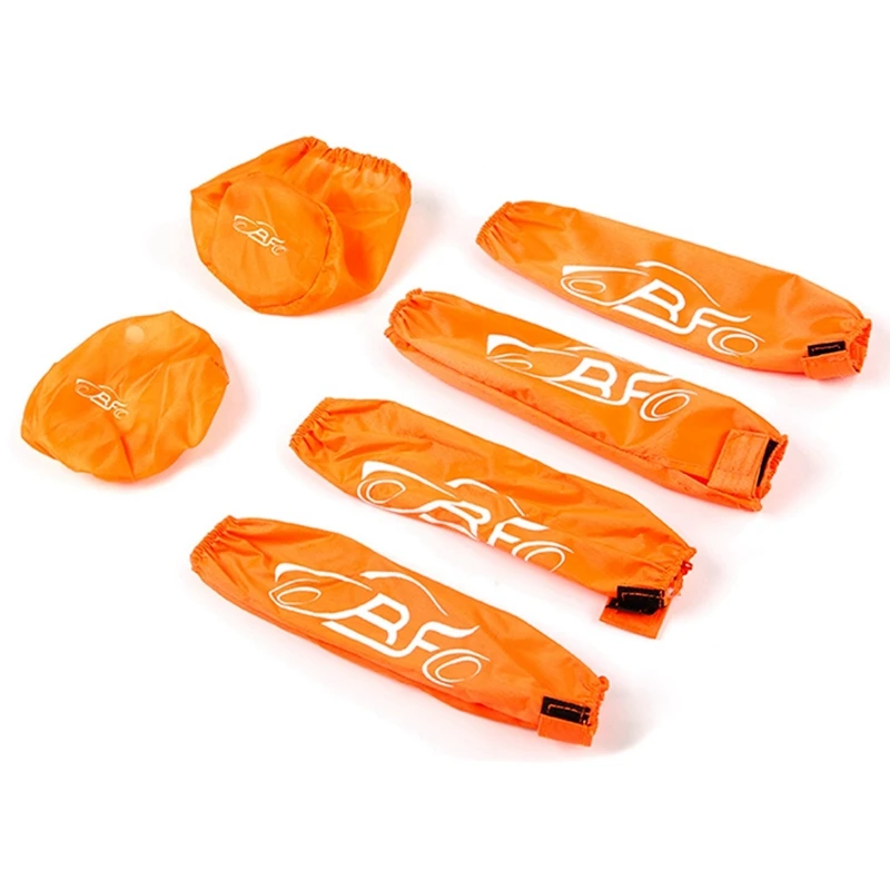 Shock Absorber Cover Starter Air Filter Cover Guard Dust Proof Replacement For 1/5 RC Buggy Car HPI ROVAN KM BAJA ,Orange