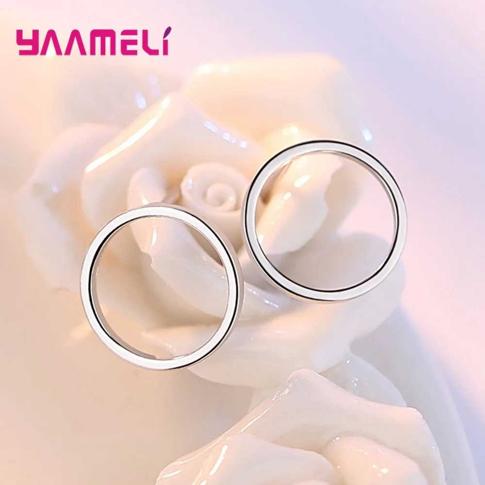 Minimalist Fashion Triangle Round Square S925 Sterling Silver Stud Earrings Party Gifts For Women Good Quality Jewelry Wholesale