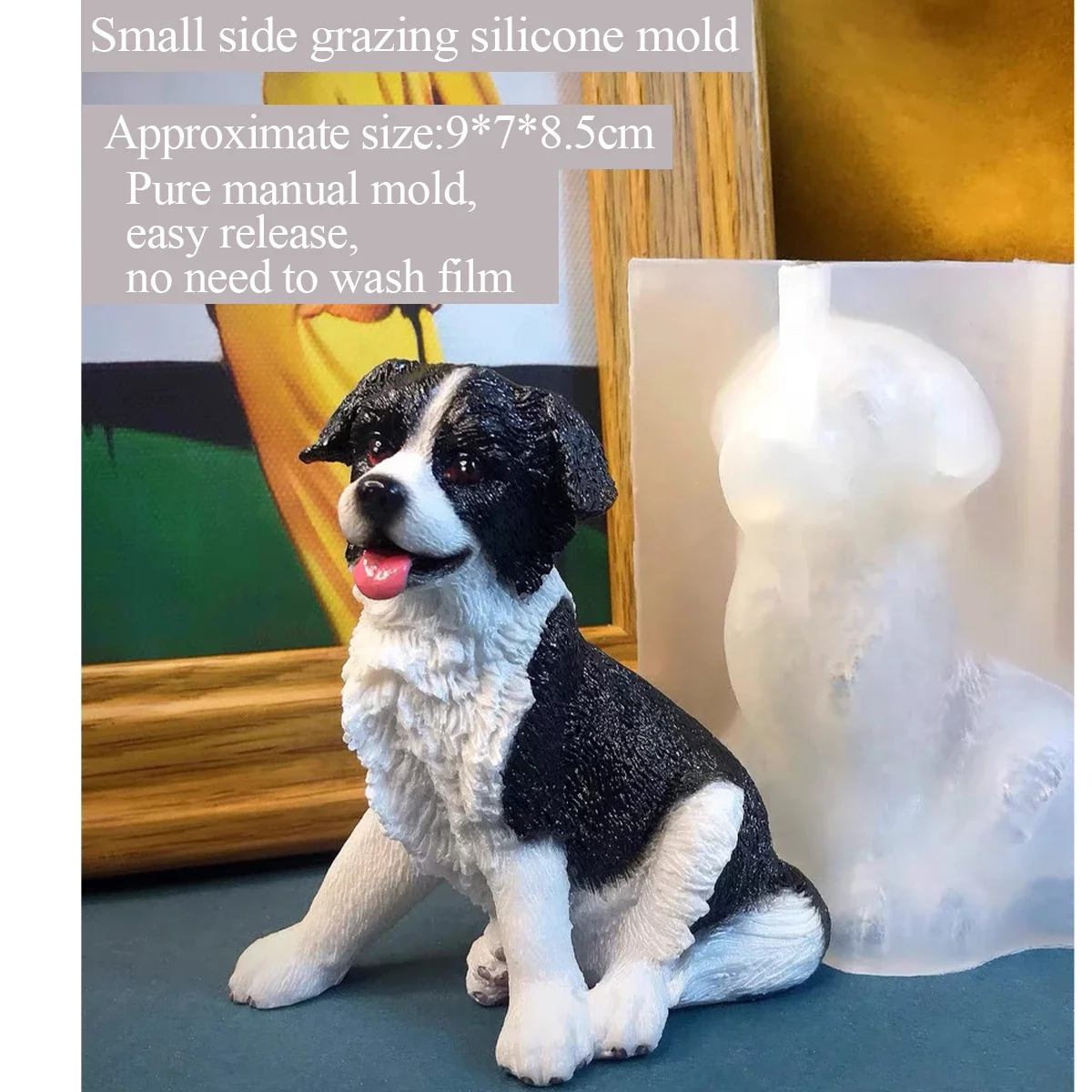 Side Shepherd Silicone Mold, Drop Glue, Aromatherapy Plaster, Handmade DIY, Three-Dimensional, Cute, Shepherd, Dog