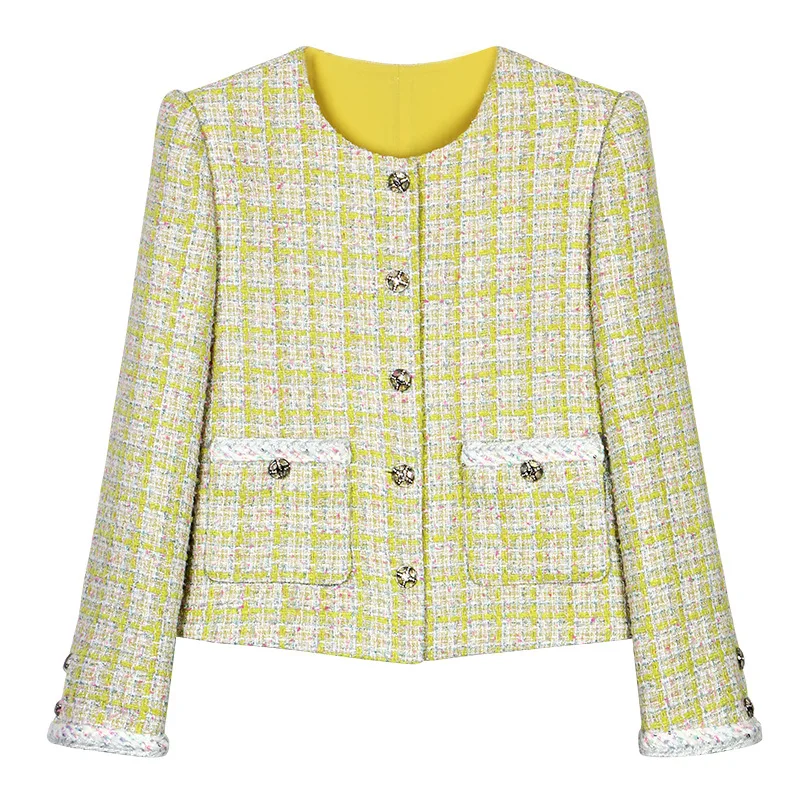 Autumn light luxury French tweed small fragrant jacket