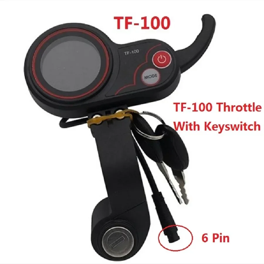 TF-100 with Key Switch Lock 6 Pin LCD Display Accelerator  Power Switch Throttle   For Electric Scooter