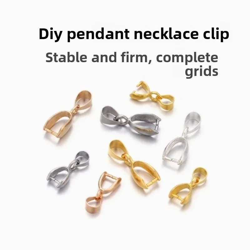 

10PCS Crystal Pendant Melon Clip Clasp Connectors Copper Charm Bail Beads Handmade DIY Jewelry Accessories