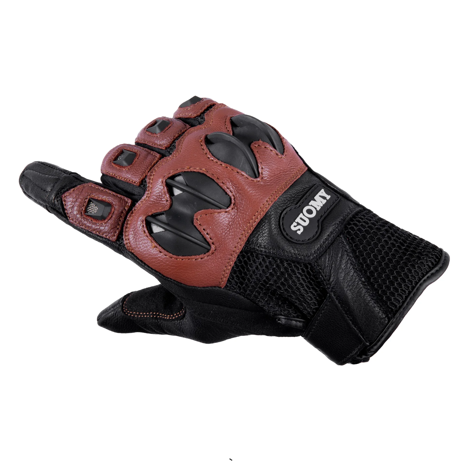 

Universal Motorcycle Gloves, Summer Breathable Genuine Leather Touchscreen Crash Protection for Men Women Riding Gear
