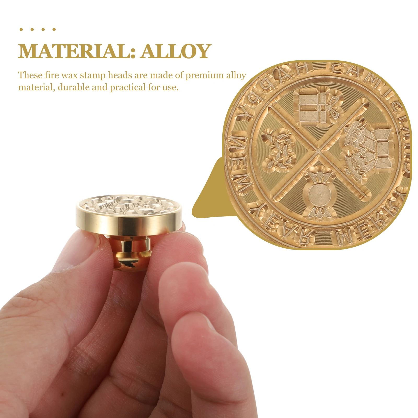 

2 Pcs Wax Seal Holiday Fire Lacquer Invitation Seals Copper Alloy Sealing Heads Miss