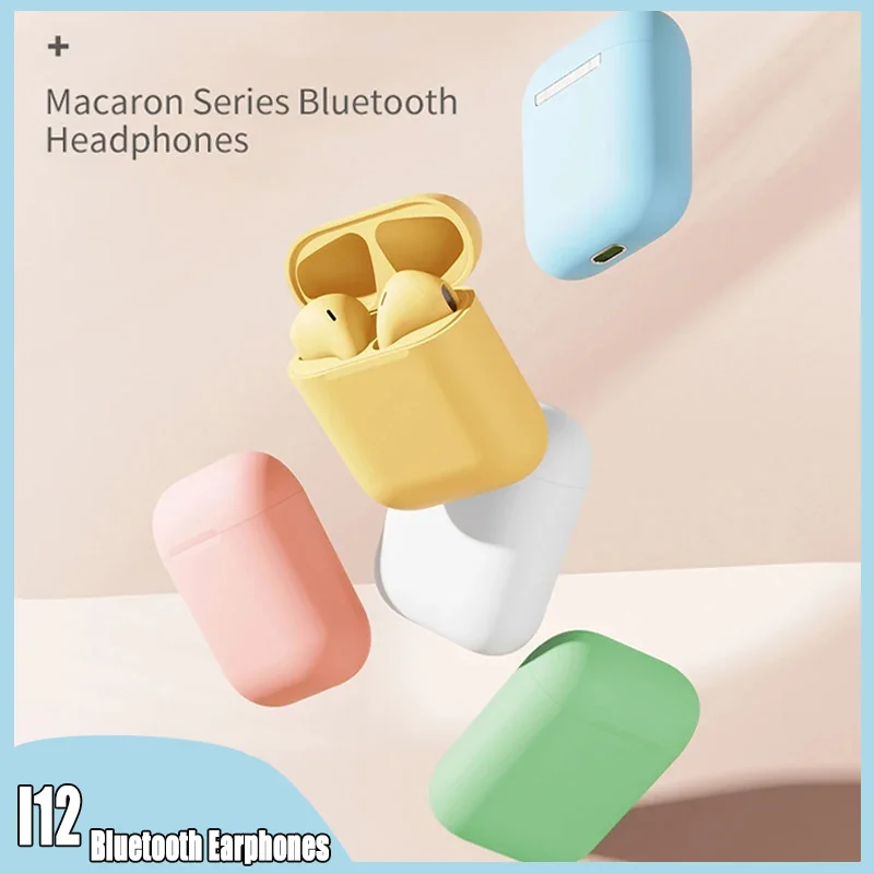 I12 New 5.0 Bluetooth Earphones Sports Noise Cancelling HIFI Stereo Wireless Headphones Touch Headset for Xiaomi Samsung Iphone