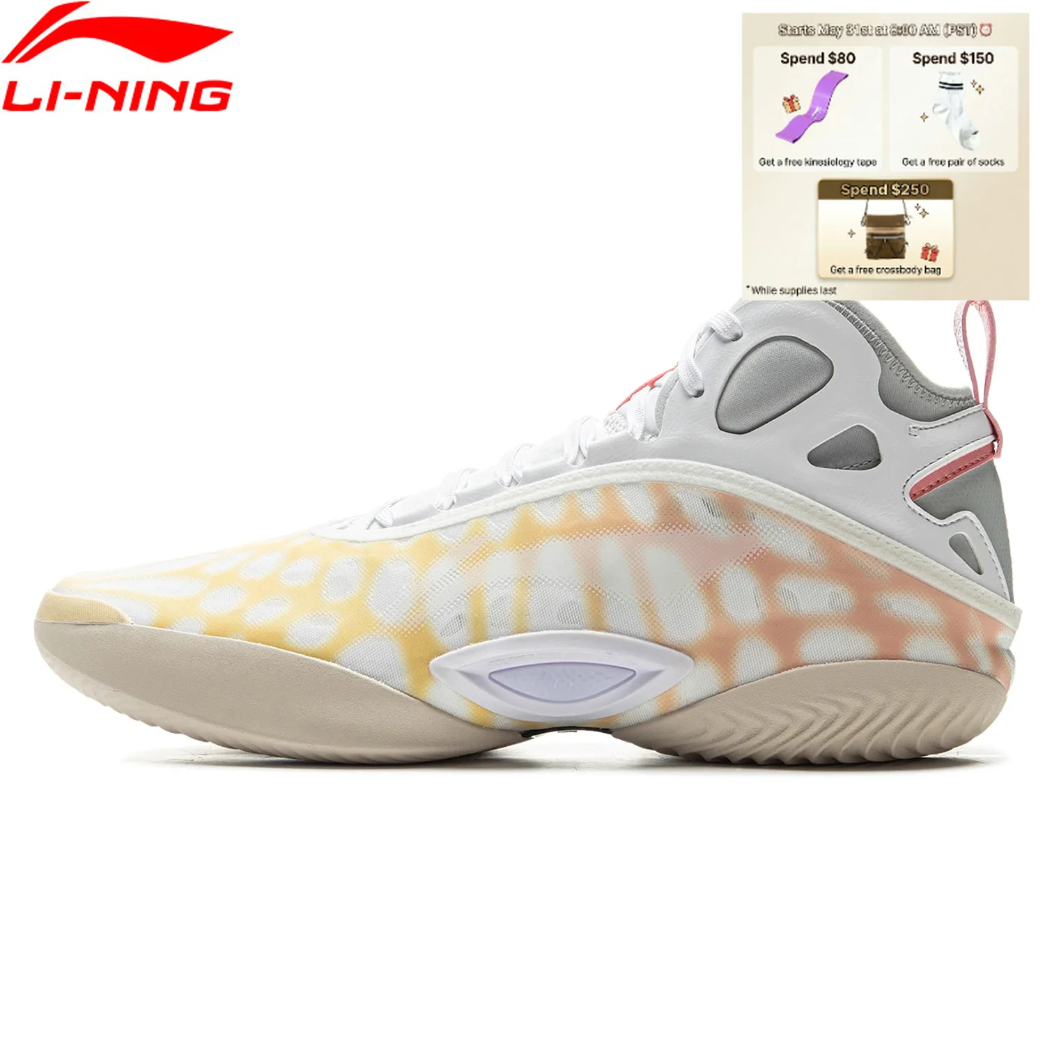 

Li-Ning Men's YUSHUAI XIX Professional Basketball Shoes SYNCHRO-ADJUST SYSTEM LiNing Sports Competition Shoes Sneakers ABAV005