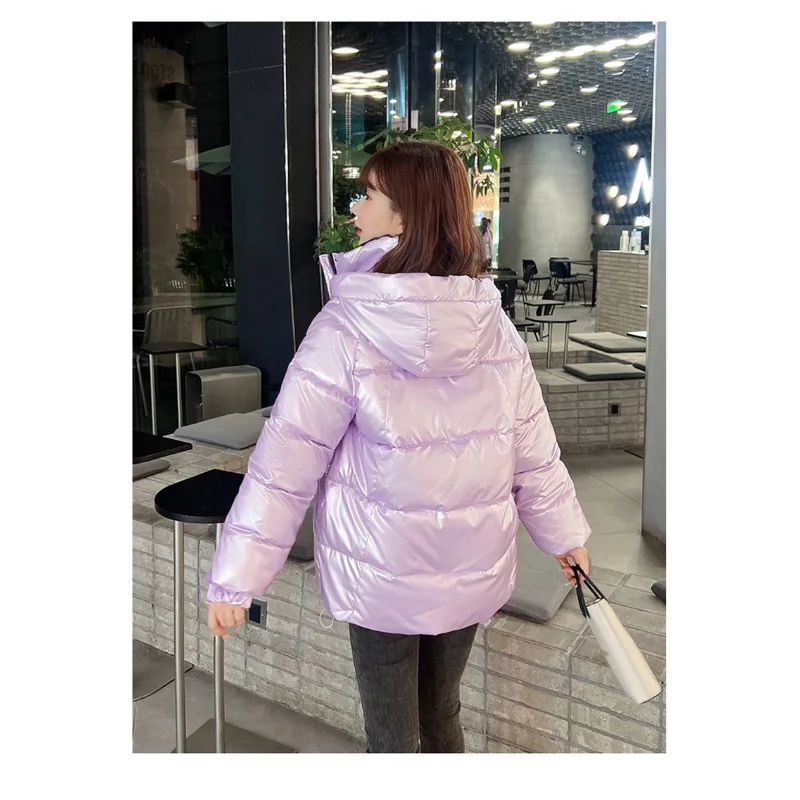 2023 New Cotton-padded No-wash Brightening Down Cotton-padded Coat Medium Long Winter Coat Thickened Cotton-padded Loose Coat