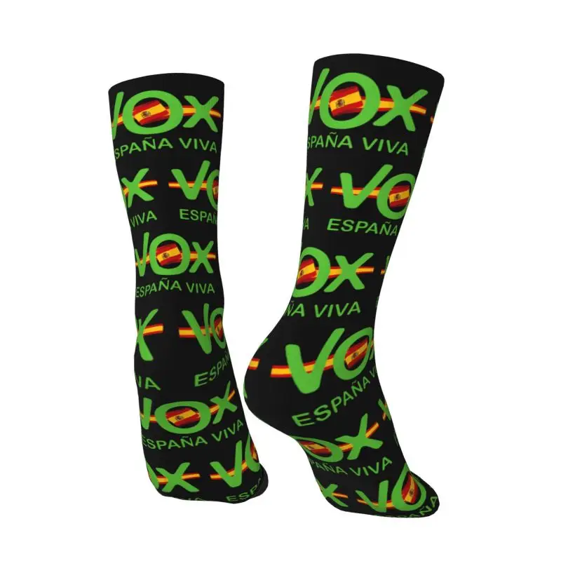 Kawaii Mens Espana Viva Vox Dress Socks Unisex Warm Breathbale stampa 3D spagna Flag Crew Socks