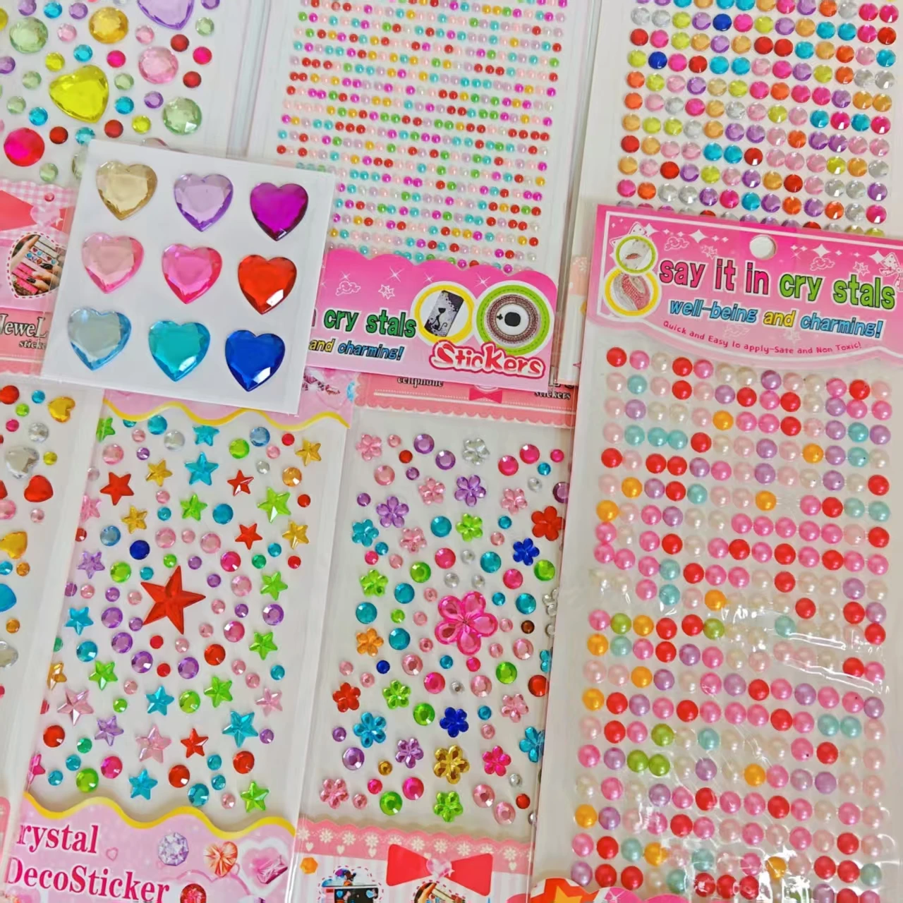 14-kleurige oogstickers DI edelsteenkristal diamantstickers voor studenten, kinderen, toneeldecoratie, make-up, gezichts- en oogst