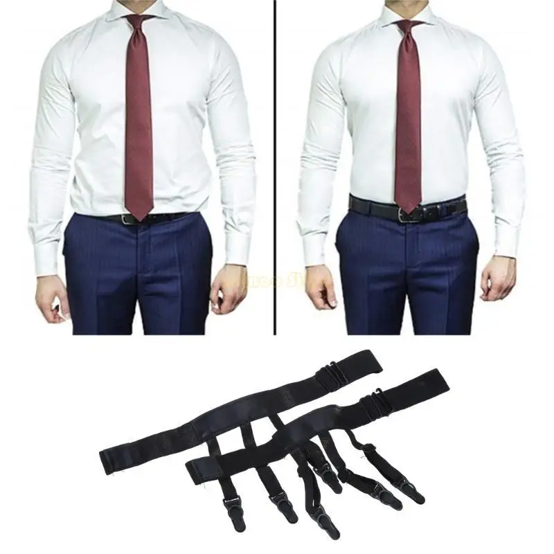 31BF 1Pair Fashion Shirt Stays Skiter Gentleman perna suspensórios Bráccias meia