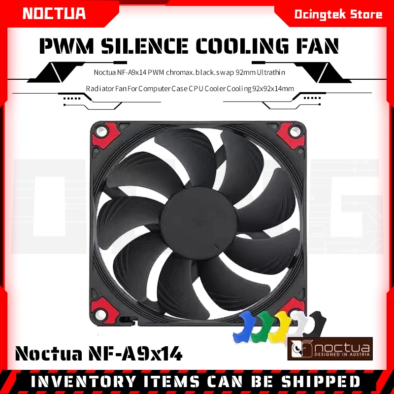 Noctua NF-A9x14 PWM chromax.black.swap 92mm Ultrathin Radiator Fan For Computer Case CPU Cooler Cooling 92x92x14mm