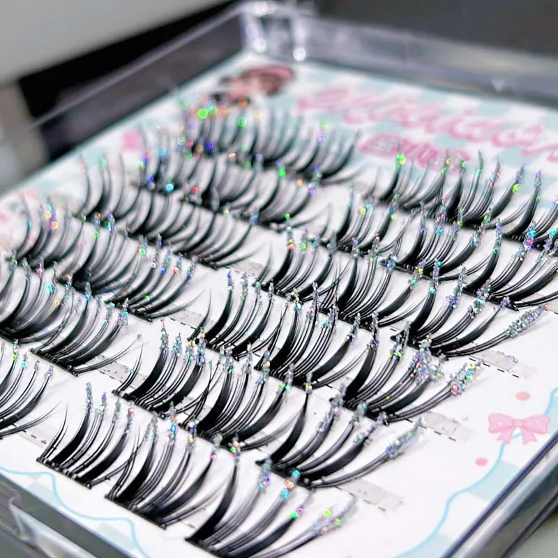 Mixiaohe Koreanischer Stil Selbstklebende Diamant-Wimpern Sternendesign Natürliche Wimpernverlängerung für Alltag & Cosplay – Detail 5