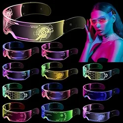 Colorful Luminous Light Up Glasses LED Flashing Glasses Glow In Tha Dark DJ Bar Goggles Men Women Performance Props Supplies