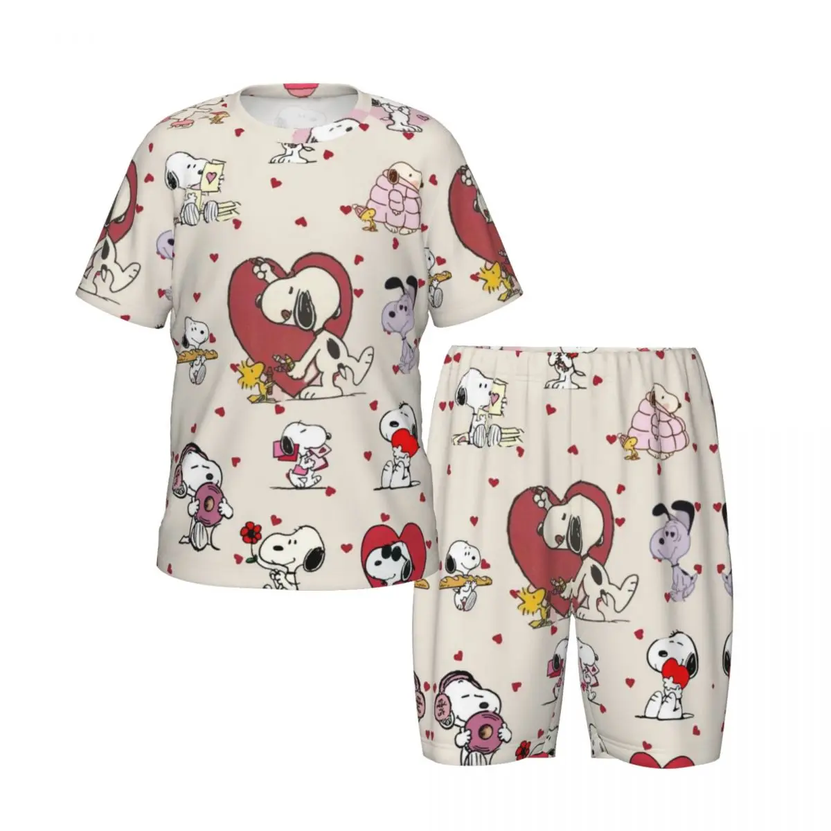 

boy's girl's Pajamas Set Snoopy Down Tops and Shorts Pajama 2 Piece Pyjama Nightwear Loungewear for Summer