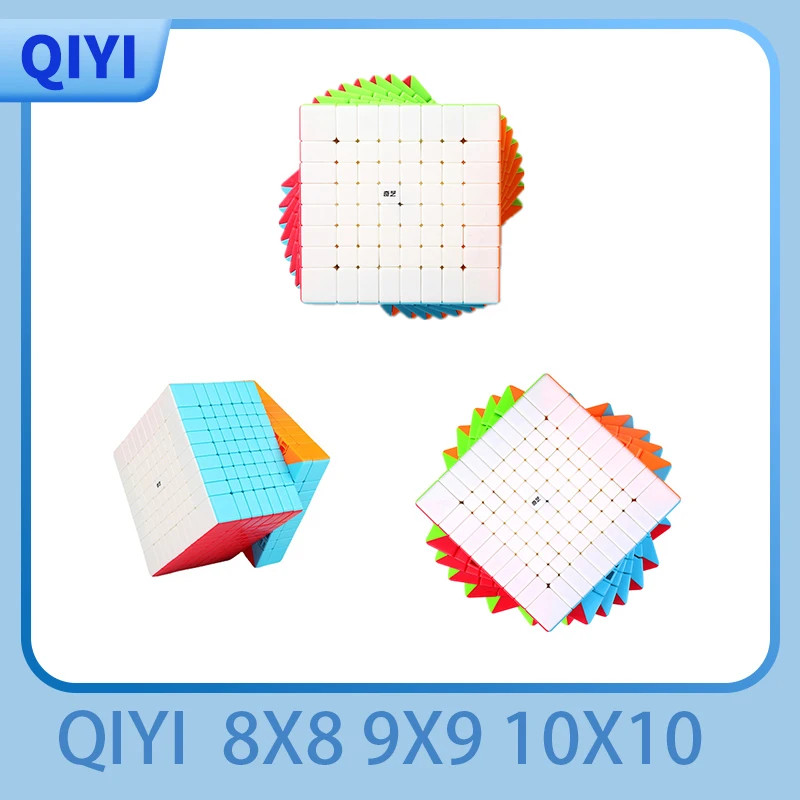 [JudyCube] Qiyi 8x8 9x9 10x10 Magic Speed Cube High-Level Set Stickerless Fidget Toy Brain Training Puzzle Cubo Magico