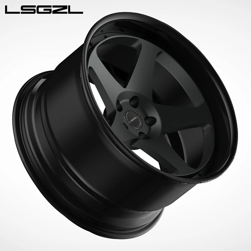 Custom 2 Piece Deep Concave Forged Alloy Wheel For Chevrolet C8 Mercedes G63 5x120 5x127 5x114.3 Matte Black Rims