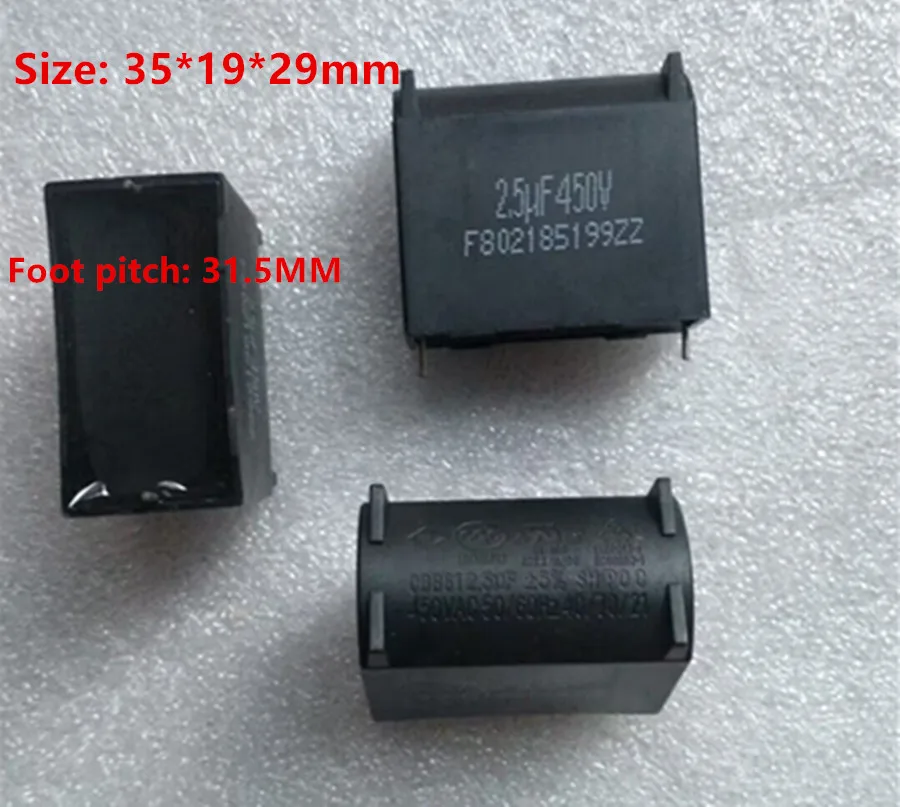 10 قطعة جديد CBB61 تكييف الهواء حلبة المجلس دبوس مكثف 450VAC25UF 2.5 فائق التوهج VF 450 فولت