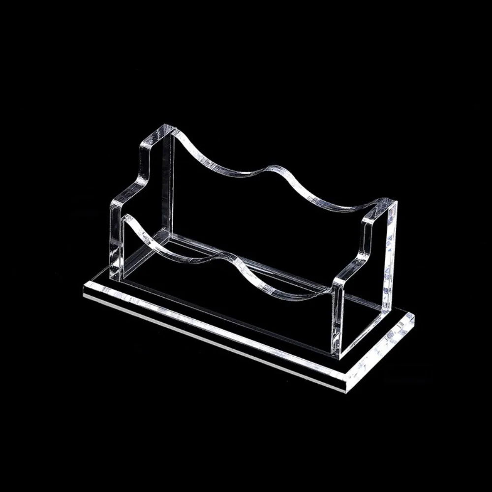 

Прозрачный акриловый держатель для визитных карточек Элегантная акриловая подставка для визитных карточек Утолщенный настольный держатель высокой емкости